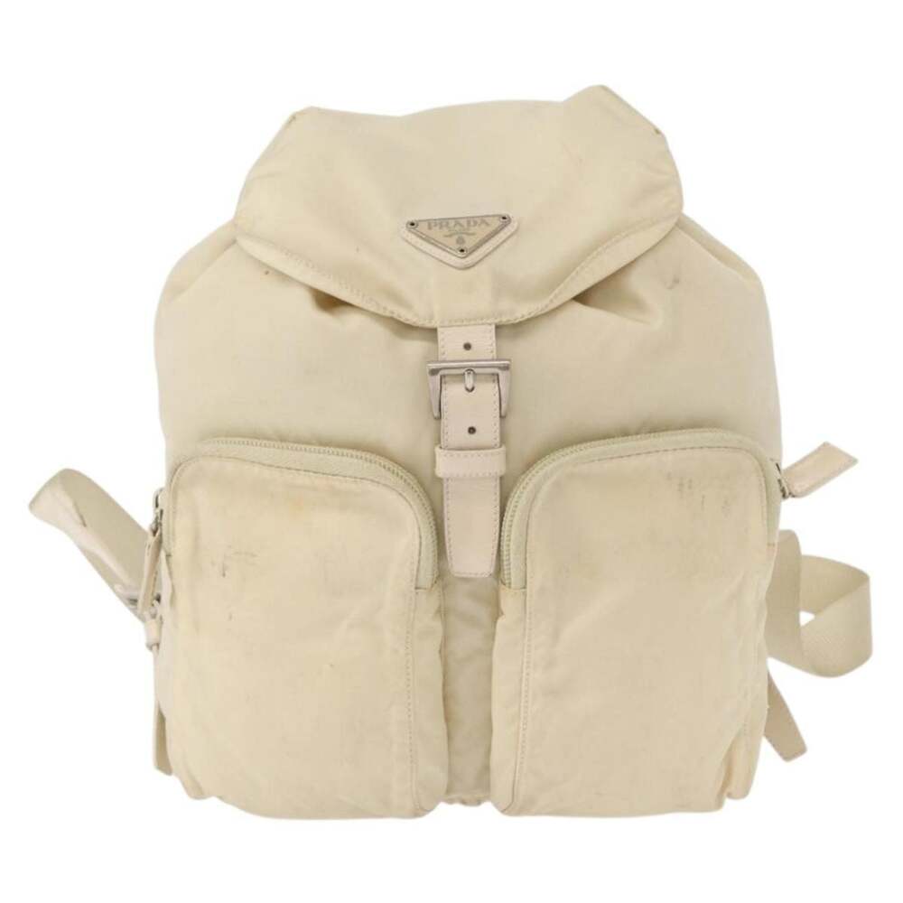Prada Nylon Backpack White